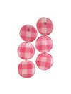 Pink Gingham Danglers - SHIVAANI VAISHNAVI