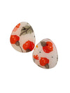 Poppy Oval Studs (Medium) x Siesta o'Clock - SHIVAANI VAISHNAVI