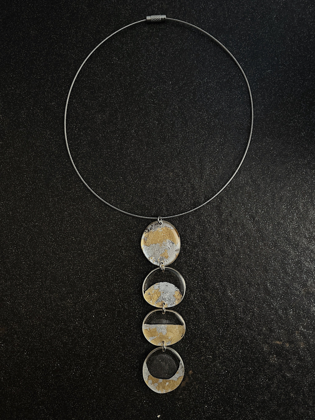 Phases of the Moon Necklace - Gold & Silver