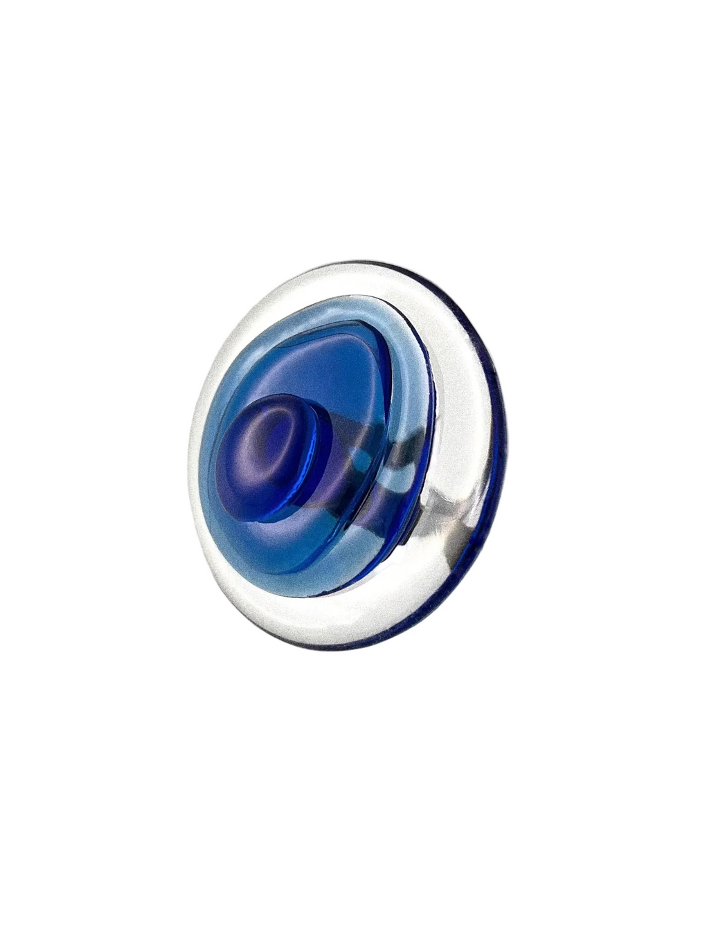 Ripple Rings in Tidal Blue — resin ring with stainless steel base | Shivaani Vaishnavi