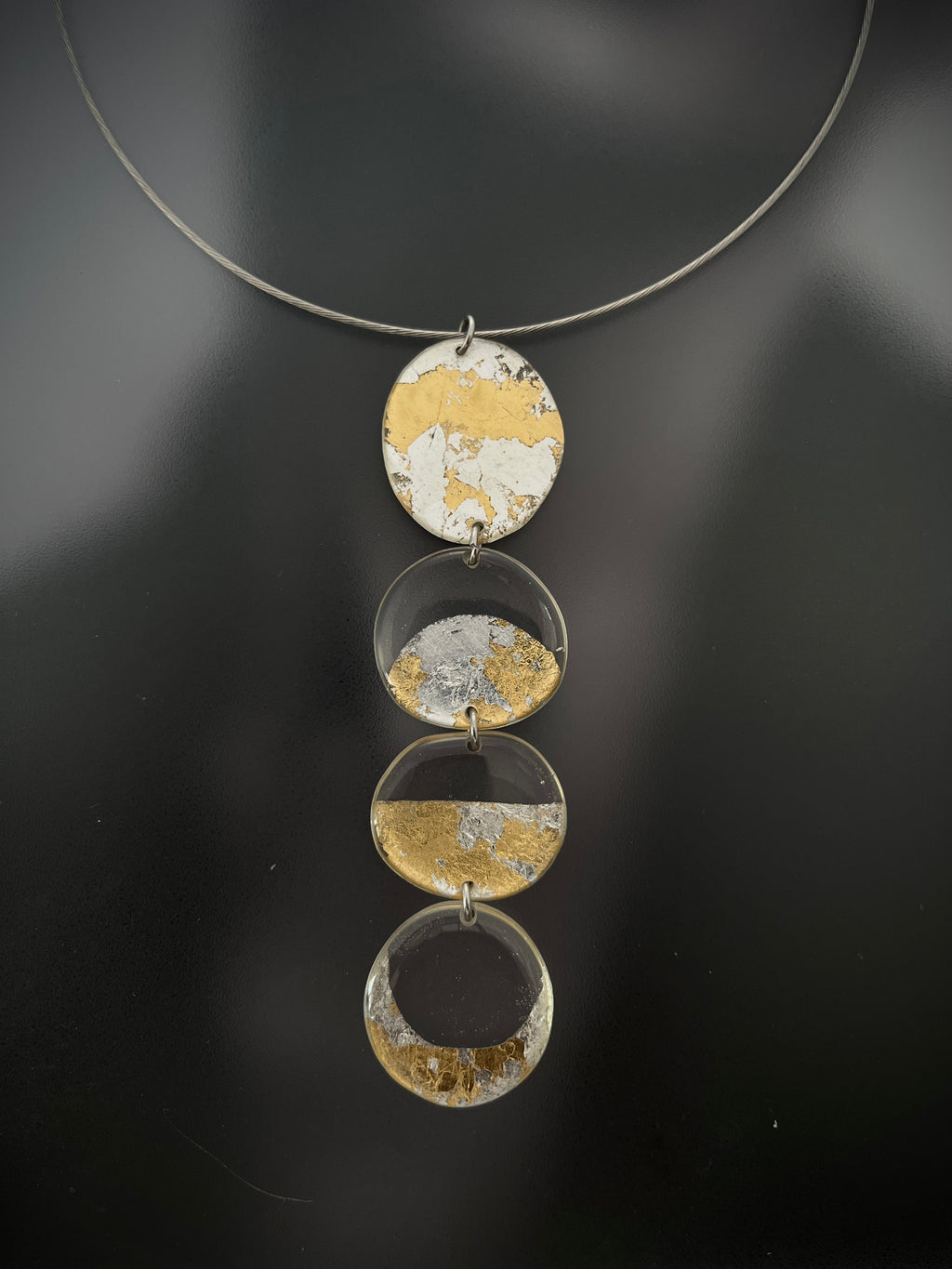 Phases of the Moon Necklace - Gold & Silver