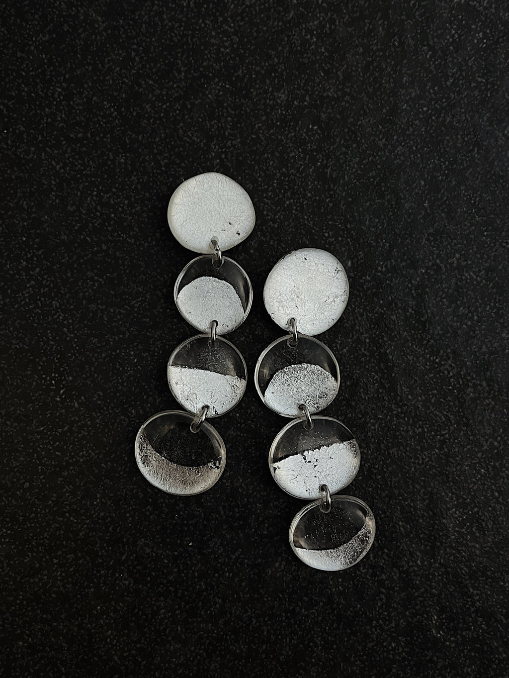 Phases of the Moon Earrings - Silver