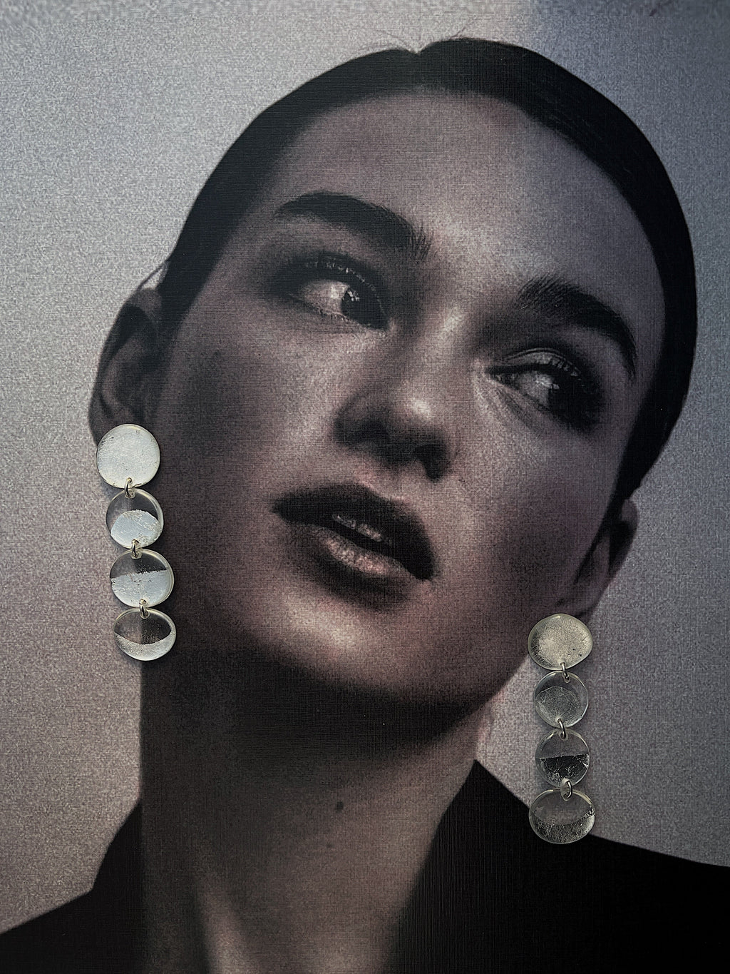 Phases of the Moon Earrings - Silver