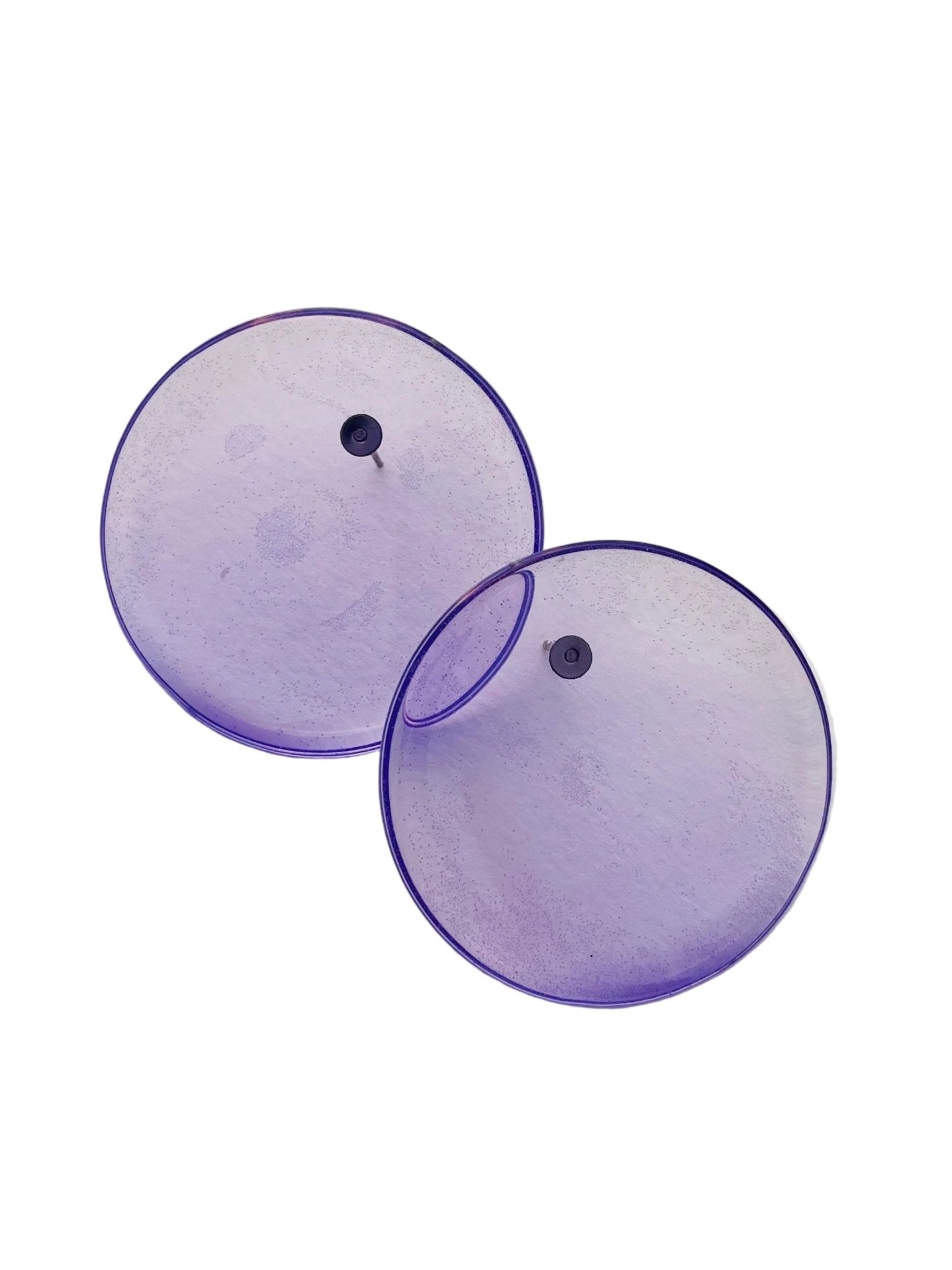 Retro circle resin stud earrings in bold colours — handmade in Goa | Shivaani Vaishnavi