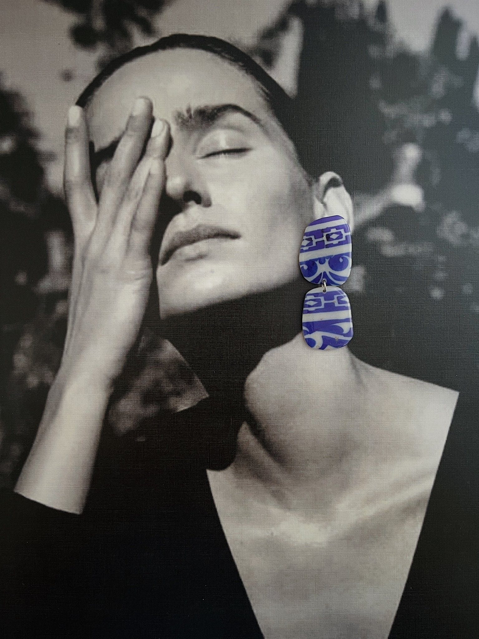 Handmade resin jewellery — Gretta Belem dangle earrings detail | Shivaani Vaishnavi