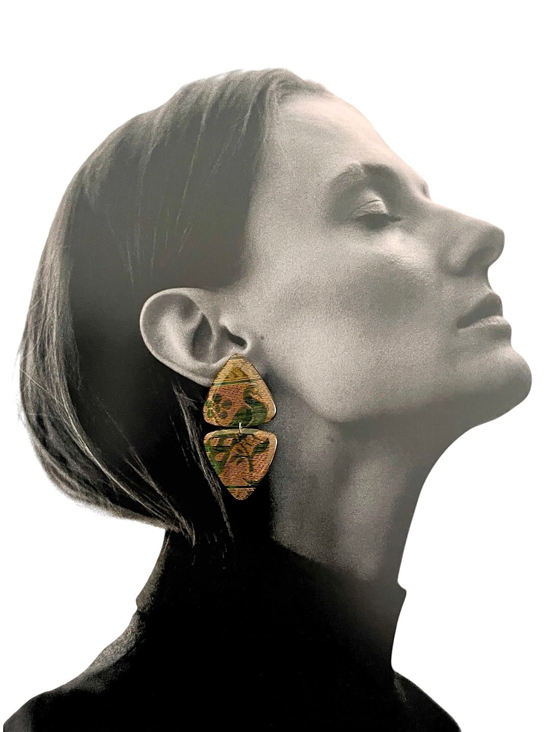 Mossy Brocade Danglers - SHIVAANI VAISHNAVI