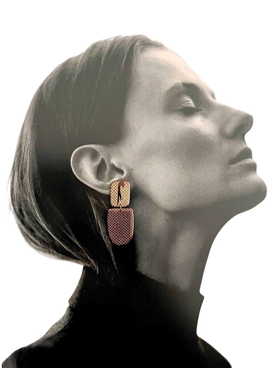 Mulberry Brocade Danglers - SHIVAANI VAISHNAVI