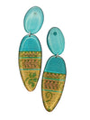 Peacock Brocade Danglers - SHIVAANI VAISHNAVI