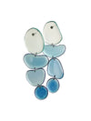 Sea glass resin earrings in ocean blue — handmade in Goa | Shivaani Vaishnavi
