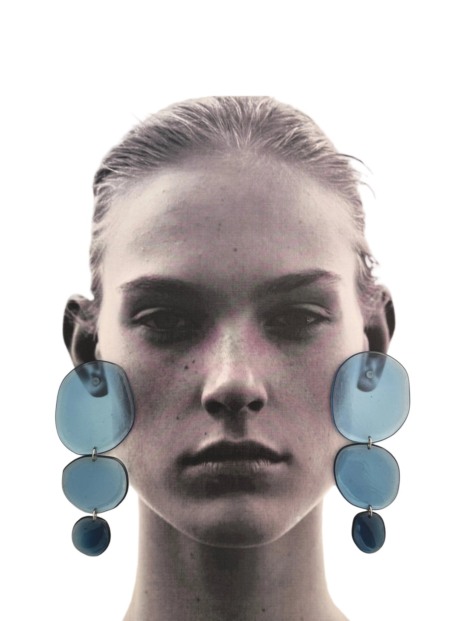 Handmade resin jewellery — Still Bay sea glass earrings detail | Shivaani Vaishnavi