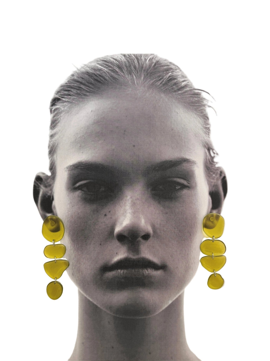 Handmade resin jewellery — Tidal Moss sea glass earrings detail | Shivaani Vaishnavi